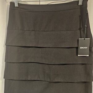 DKNY Women's Black Tiered Skirt